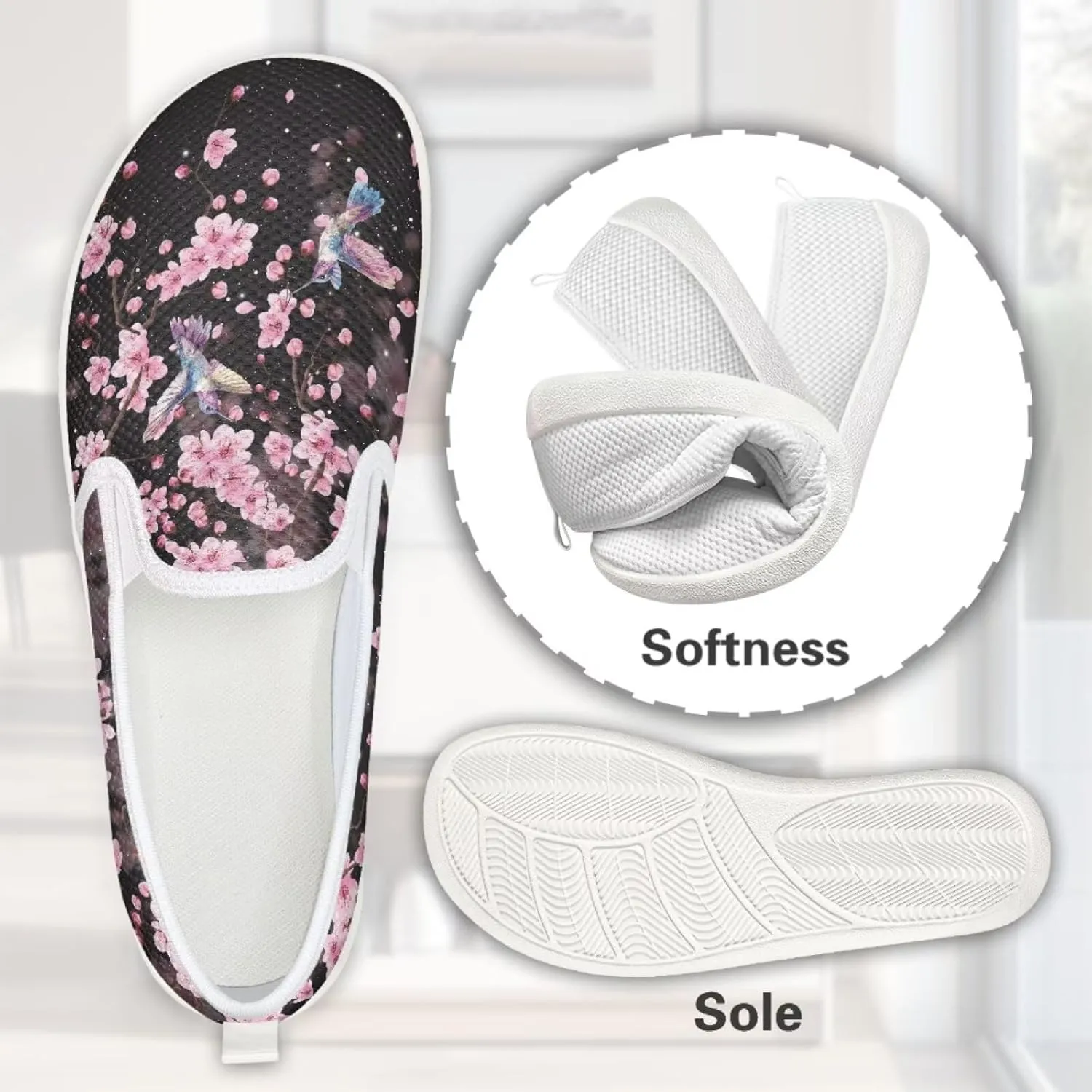Women Slip on Sneaker Casual Flat Loafers Mesh Breathable Sport Shoes Women’s Work Loafers Athletic Trainers Footwear