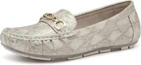 Women's Business Loafers Work Casual Flats Shoes Lightweight Penny PU Leather Slip On Walking Shoes